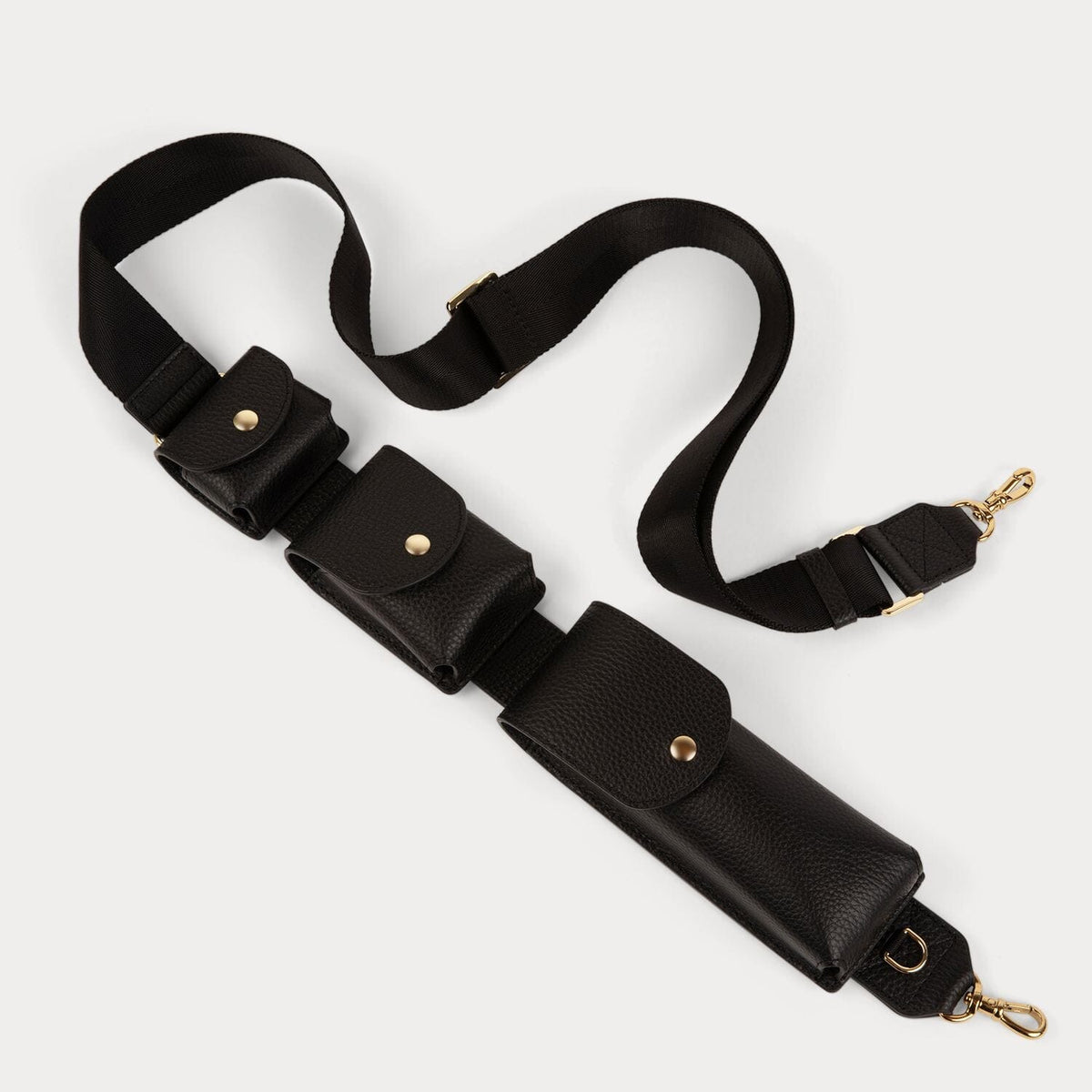 Billie Crossbody Utility Strap Only - Black/Gold – Bandolier